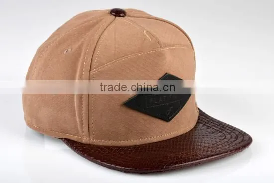 leather snapback hat/leather hat straps