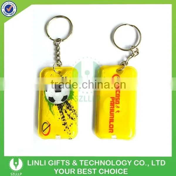 Brand Name Cheap Custom Led PVC Keyring for Football