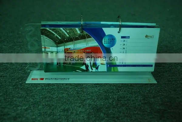fashinable deign clear acrylic calender stand