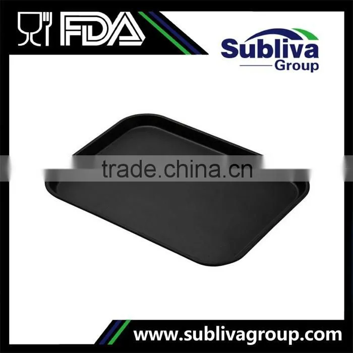 Manufacturer 12 * 16 Inch Polyethylene Non Slip Rectangular Service Tray