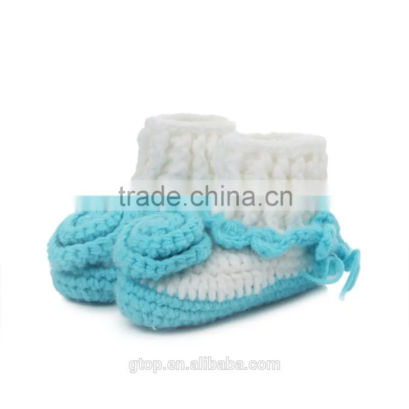 Baby Handmade Crochet Boots Shoes Supplier for 1-10 months old B-0013