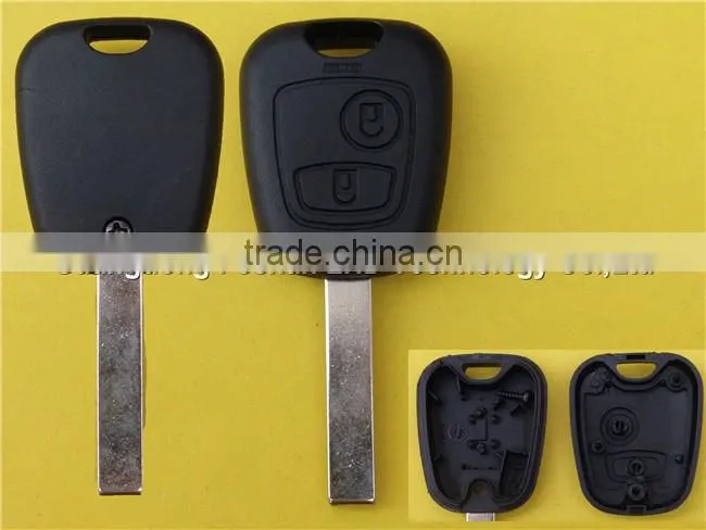 Best price Peugeot 307 remote key for Peugeot 2 button car key shell cover case no logo
