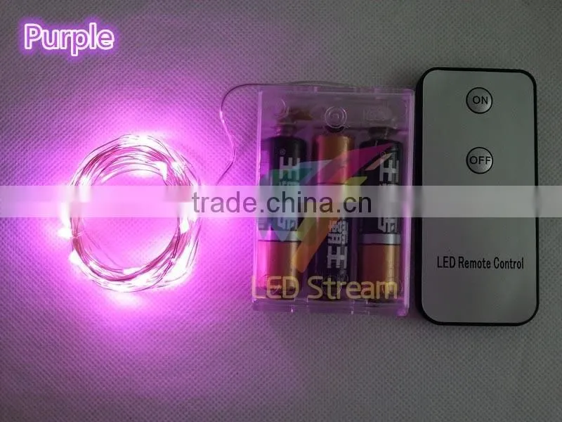 Brand New Remote Control 3M 30Led Mini Silver Color Copper Wire String Lights For Christmas Wedding Party