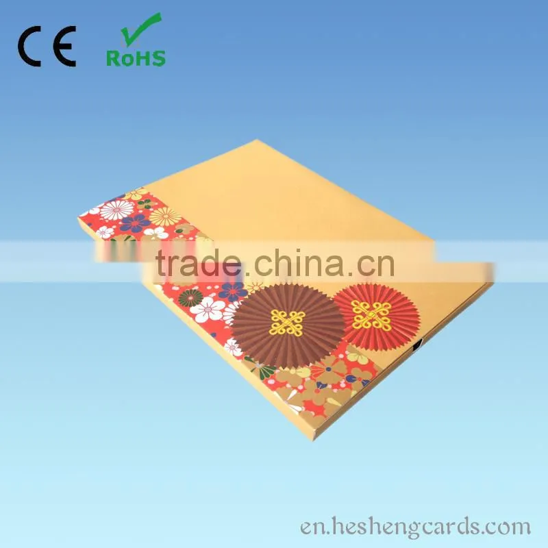 Customizable video greeting card, elegant wedding invitation video brochure card,lcd video book