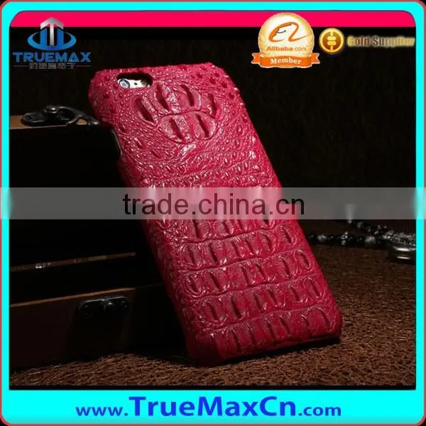 Excellent Crocodile Grain Leather Case For Iphone6 4.7 mobile phone case in stock ,Cow Leather Case for iPhone6 6+