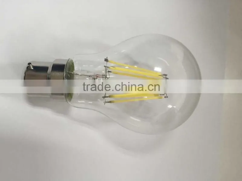 2015 new TUV CE ROHS 85-265V filament led bulb 4W B22 led filament bulb B22