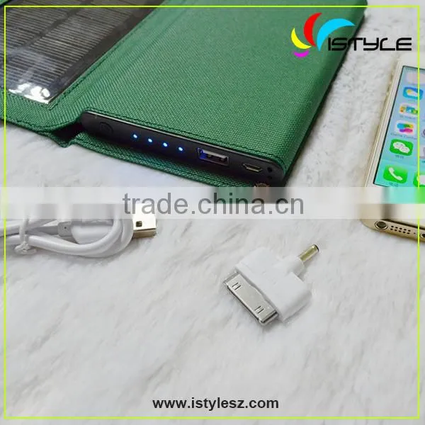 New arrival 8000mAh foldable solar power bank for iphone 5