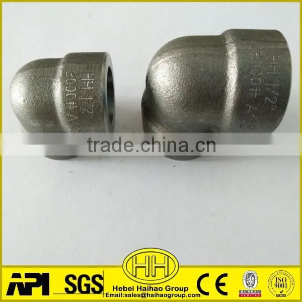 Haihao 1/2 inch 3000LBS ASTM A105 Threaded Pipe 90 Degree Elbows