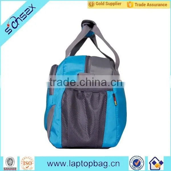 2016 New fashion folding travel bag with shoes compartment