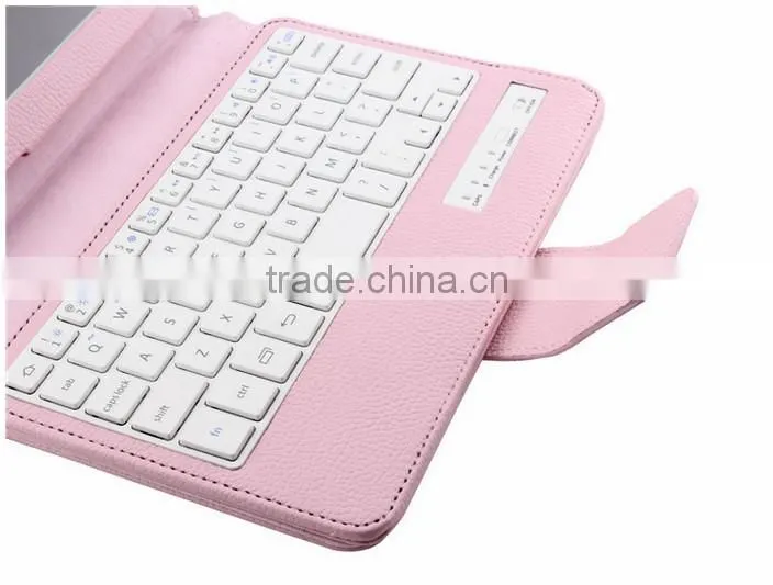 Universal 7 inch Tablet Wireless Bluetooth Keyboard with Leather Case, Bluetooth Keyboard for Samsung Galaxy Tab P3100 P6200