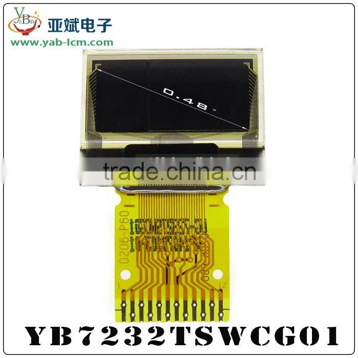 0.48 inch OLED display Module,smallest OLED,white color, with resolution 72x32