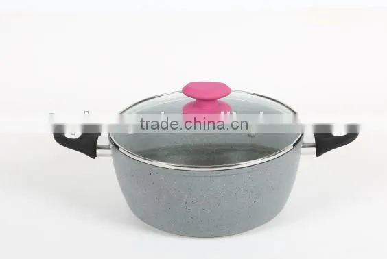 Aluminum forged marble coating electric casserole with lid