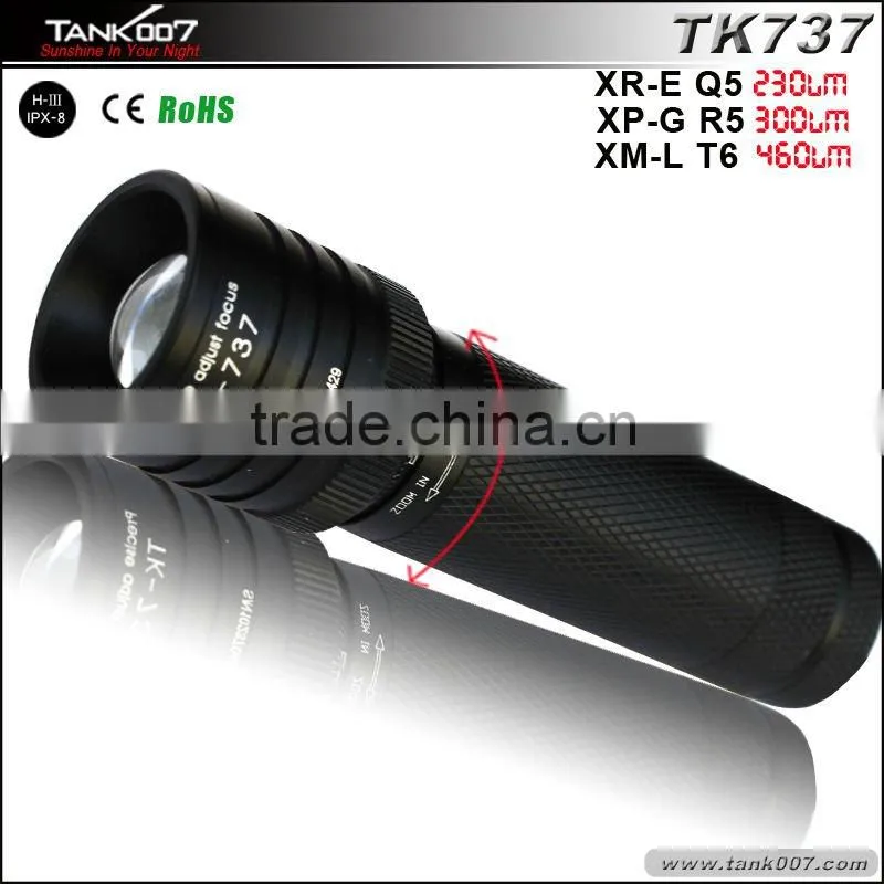 Zoomable CREE XML XM-L T6 LED 5Modes Led Flashlight TK737