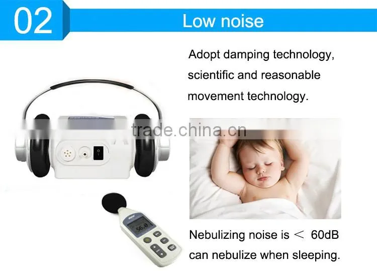 Low Noise Less Than 60 dB High Efficiency Nebulizer Compressed Pump Electronic Atomization Device Oxygen Nebulizer for Hospital