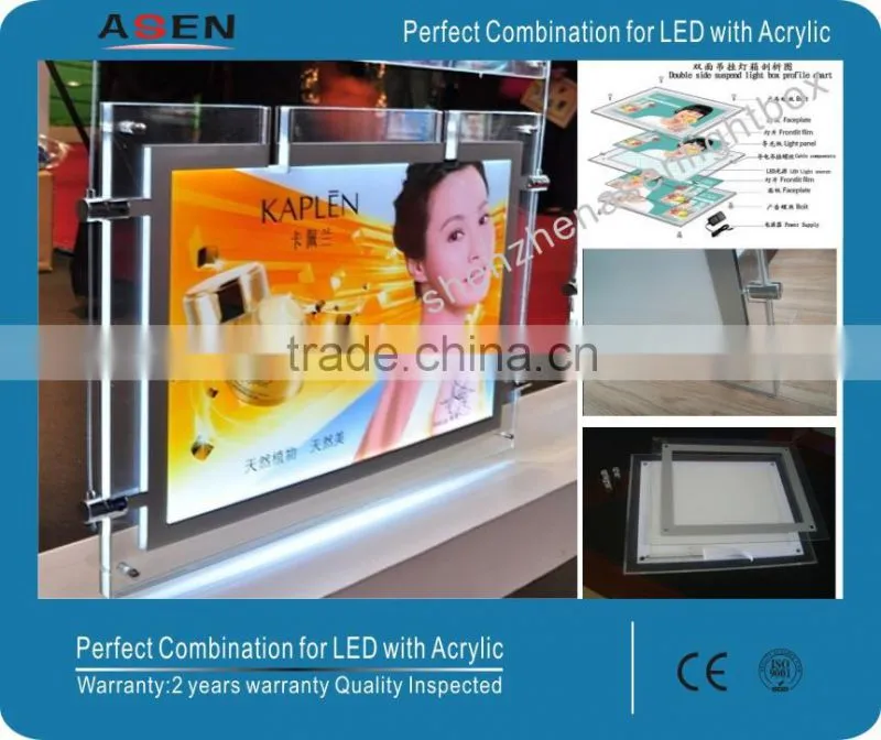 High Quality Custom Shape Crystal Acrylic LED Light Box