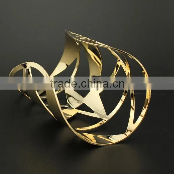 big hollow indian metal cuff bracelet, liquid metal bracelet