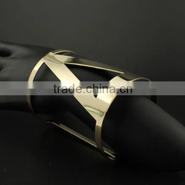 screw cuff bracelet plain metal bangle design