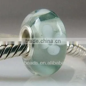 European WAVES Silver Murano Glass Bead fit Charm Bracelet