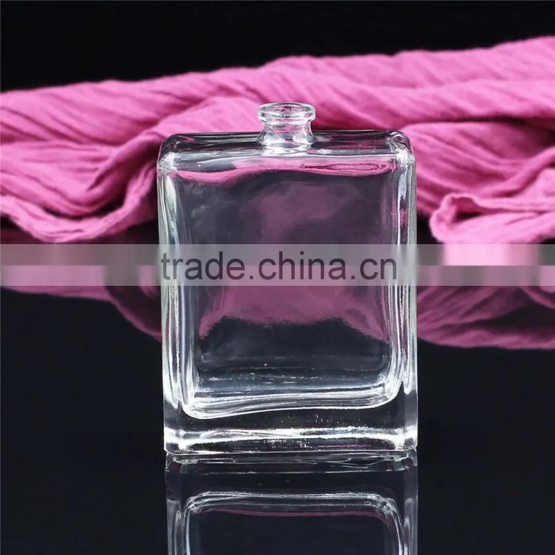 square 100ml empty glass bottle for perfume