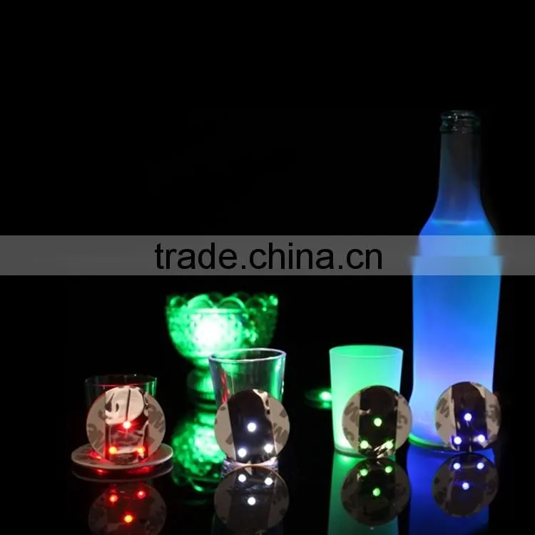 China Novelty Special Custom UV Black Light Placemats And Coasters,led sticker for bottle