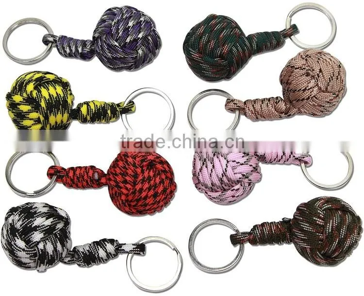 550lb handmade paracord braided keychain survival kits