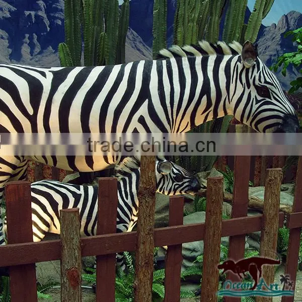 Vivid Artificial Animatronic Zebra Animal For Zoo