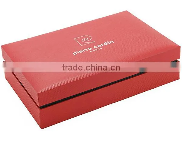 Luxury Bespoke Red Leather Paper Flocked PVC Tray Christmas Cosmetic Gift Box