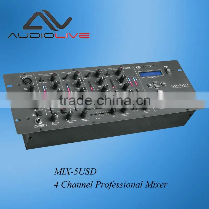 professional mixer console 5 channel Mix-5USD usb audio mixer console