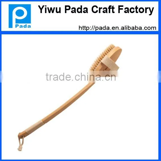 Natural Dry Body Brush & Face Brush Set for Dry Brushing with Long Detachable Handle and Boar Bristles - Exfoliate Skin