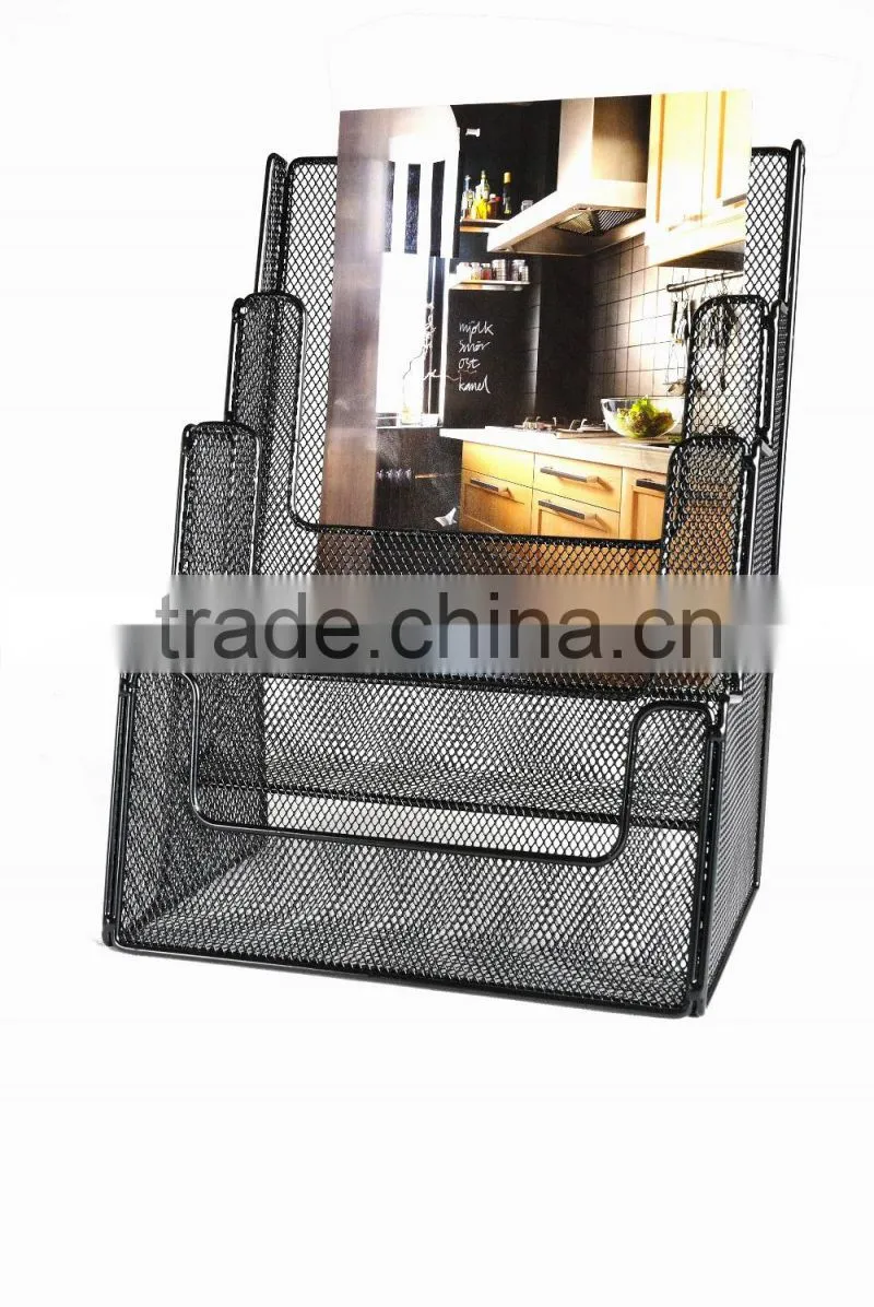 metal mesh office desk 5 layer file letter tray