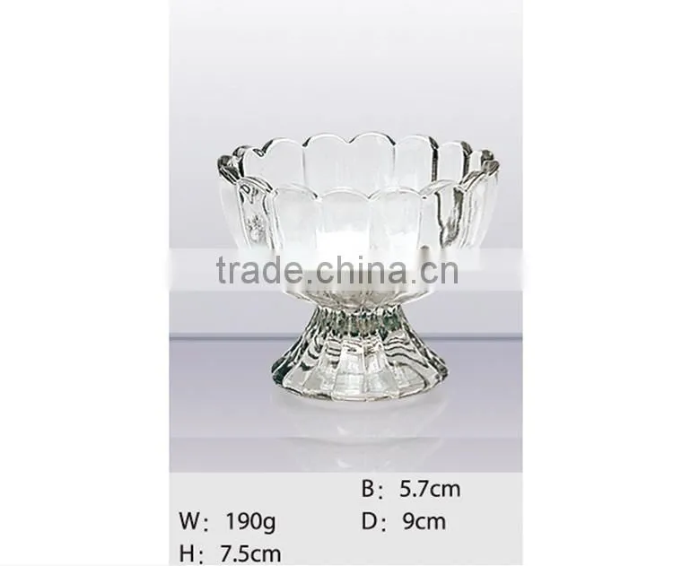 Lutos flower shaped ice cream cup , dessert glass cup,yogurt glass cup