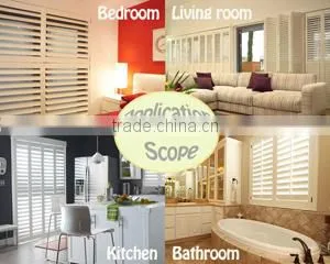 Internal white color white PVC full height shutter