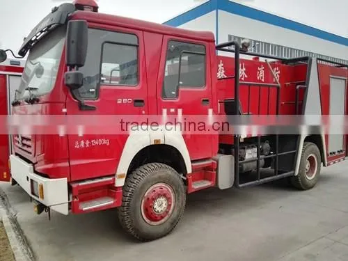 SINOTRUCK double cab 4X2 forest firefighting fire truck for sale