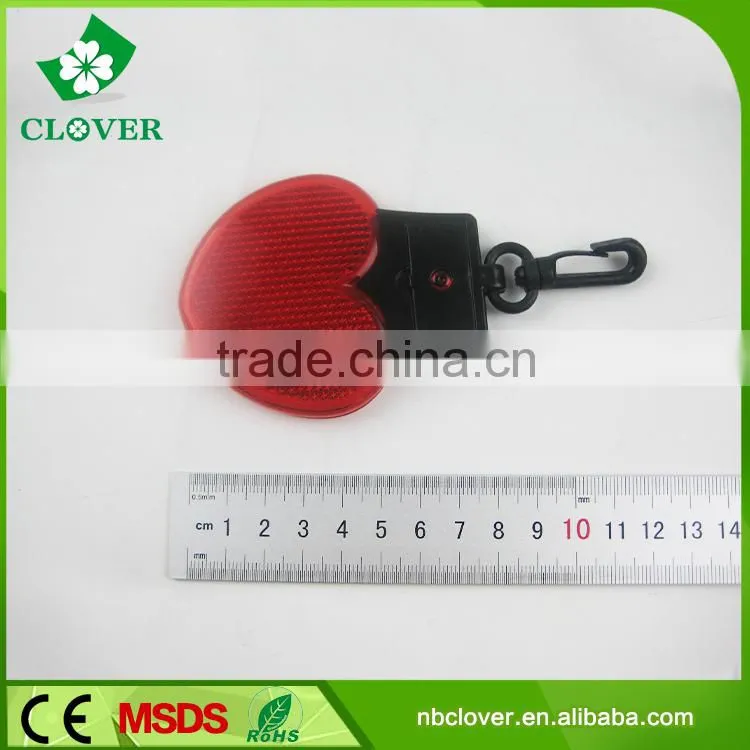 High brightness love shape 2 led keychain lights mini flashlights