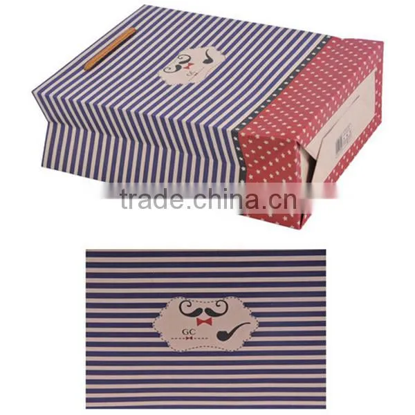 Cute Mustache Brown Paper Shopping Bag