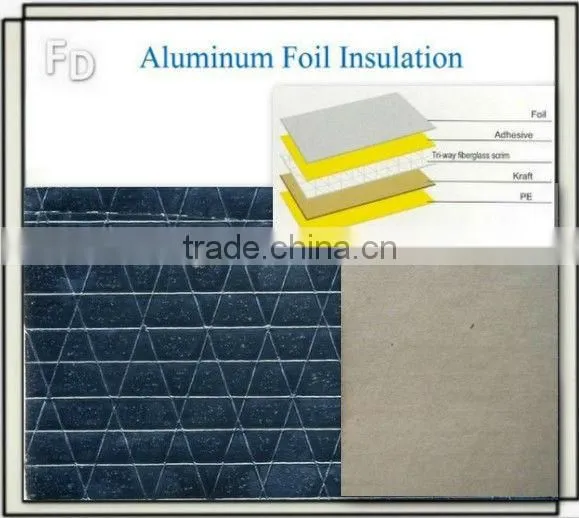 single side wall covering material aluminum foil insulation