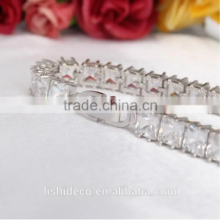 2016Lateste Chinese Factory Stone Bracelet Luxury Fashion Brass Crystal Bracelet Jewelry For Sale