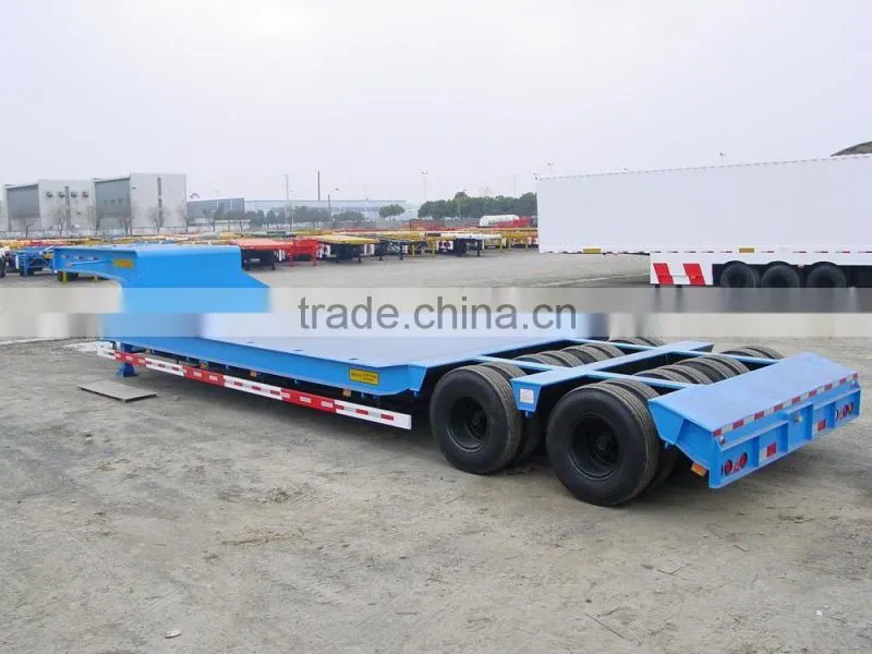 Low Bed Truck Semi Trailer,Lowbed Semi Trailer For Transport Heavy Cargo And Excavator (demension Optional)