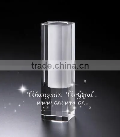 Heart Shape Crystal Vae With Customized Logo For Wedding Favors