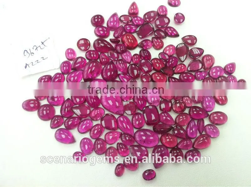 #AZZZ Natural Multi-Shape Free Size Cabs Loose Stone Rubellite Cabochon