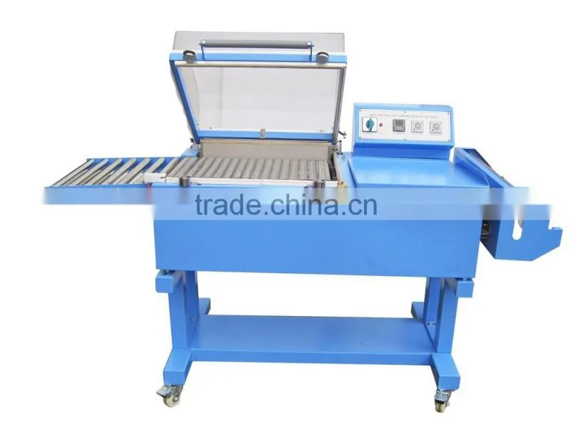 Hongzhan SM6030 automatic beverage cans bottles tray sleeve and shrink packing machine for POF film