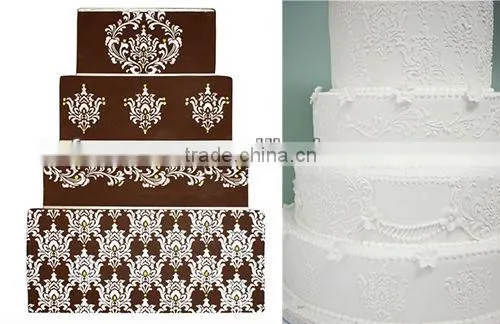 Filigree Damask Stencil for Cake Decorating Side Decor