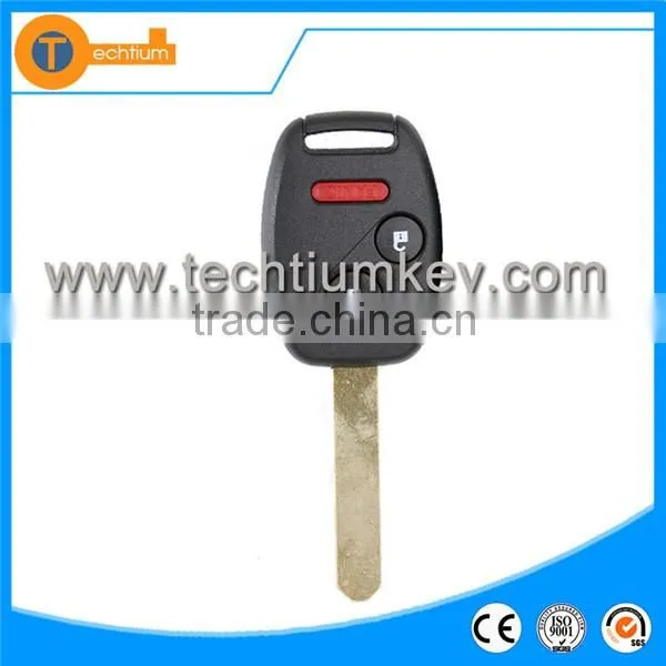 Wholesale price remote control with 313.8Mhz frequency and uncut blade transponder car key for Honda fit