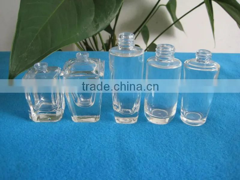 transparent glass bottles empty for cosmetic perfume