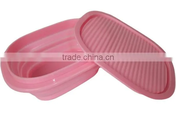 100% Food Grade With Lids Food Warmer Silicone Folding Lunch Box