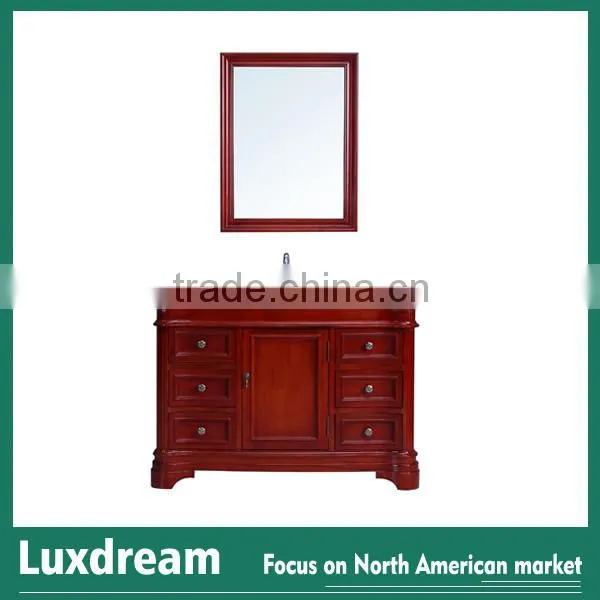 60" Classic free standing bathroom vanity wooden stain finish