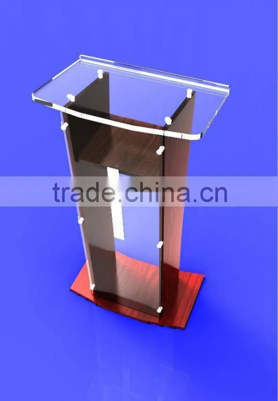 Top grade custom acrylic church pulpit, plexiglass podium for sale