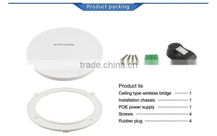 wireless router wireless bridge long range wireless access point 2.4G 300M ceiling AP