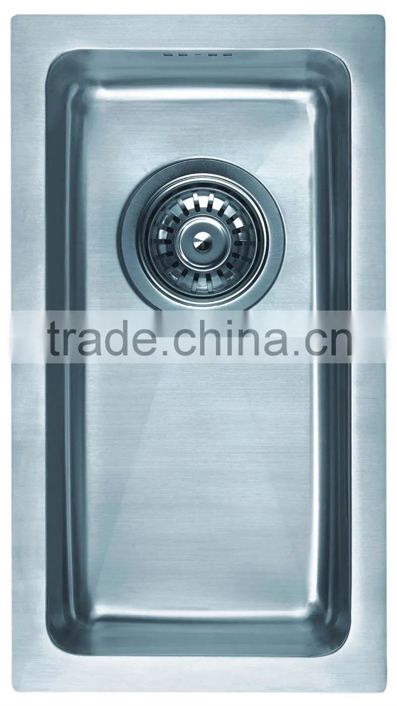 Undermount Stainless Steel Single Bowl Hand Made Kitchen Sink GR-1017R