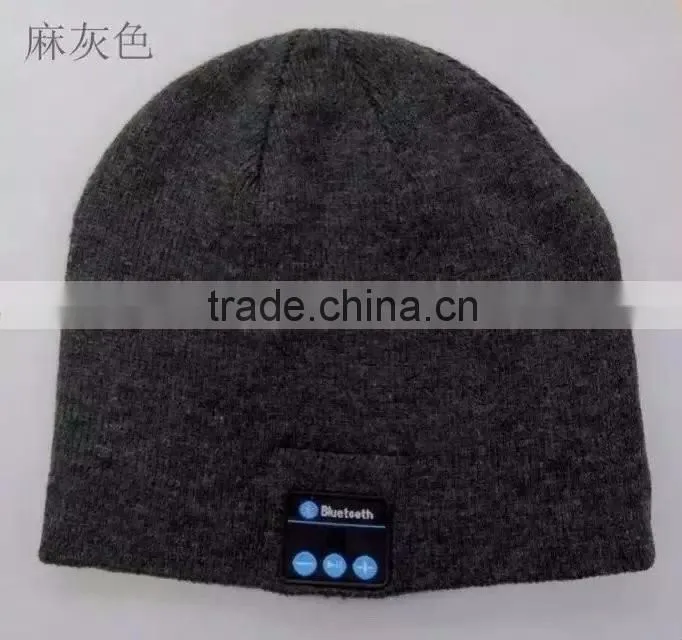 Wholesale bluetooth headphone beanie hat, knitted wireless bluetooth earphone winter warm hat